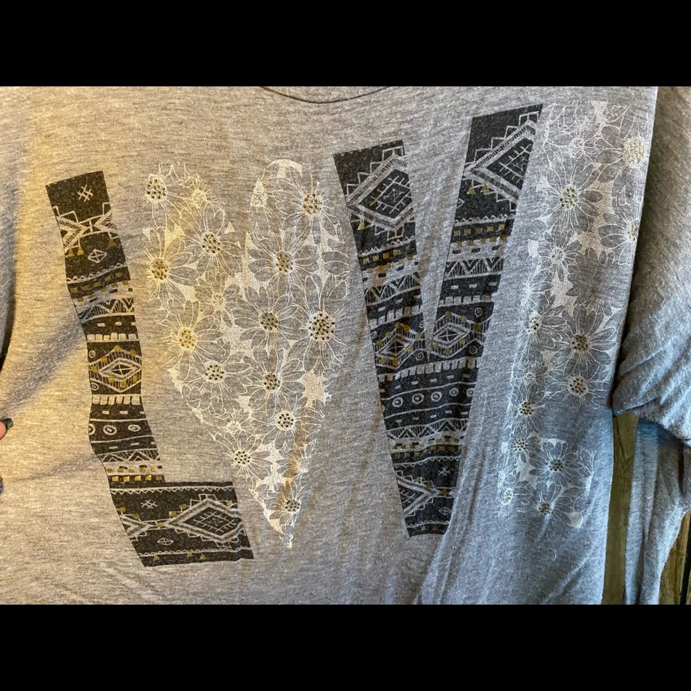 Long Sleeve LOVE Shirt Full Lace Back XL (16)